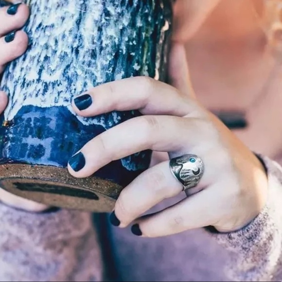 1 LEFT! ๐ BOHO Mountain Engraved CZ Gem Ring ๐ - Picture 4 of 12